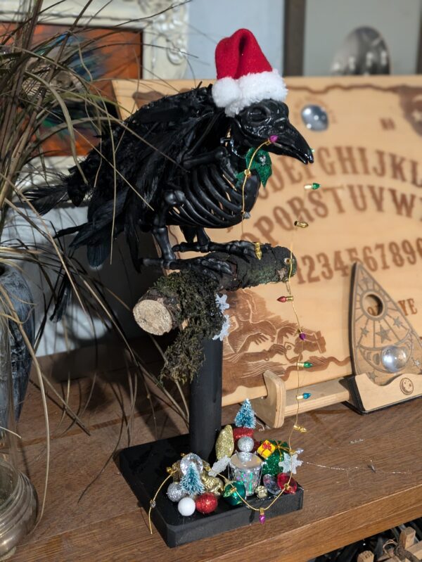 Chistmas Holiday Skeleton Crow